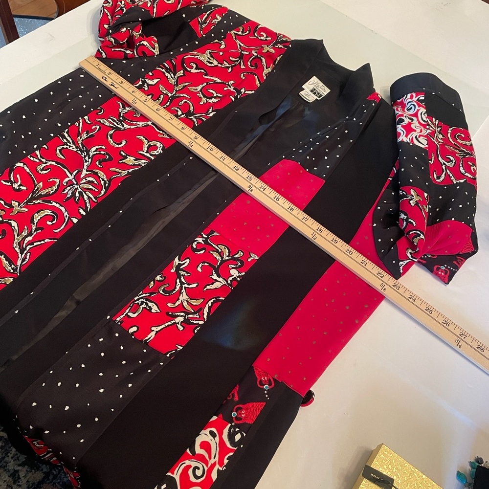 Collection Jeanne Marc Vintage Patchwork Duster Jacket Artwear - Picture 8 of 13